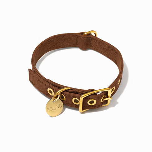 Cotton Canvas Dog Collar Cinnamon