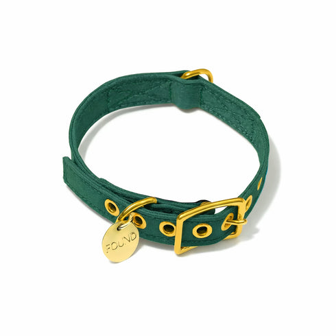 Cotton Canvas Dog Collar Pine