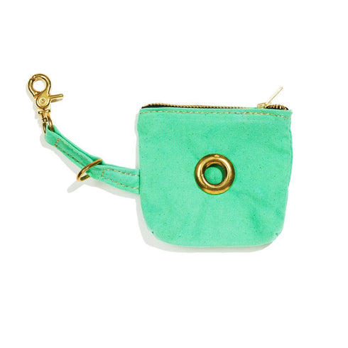 Cotton Canvas Dog Poop Bag Holder Green