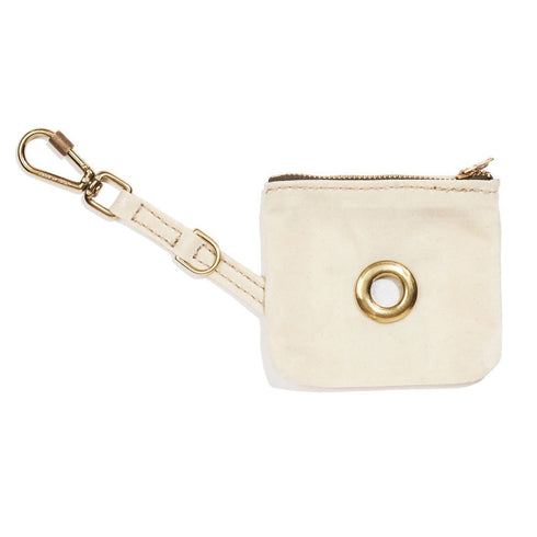 Cotton Canvas Dog Poop Bag Holder Natural