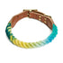 Cotton Rope Dog Collar Azure Ombre