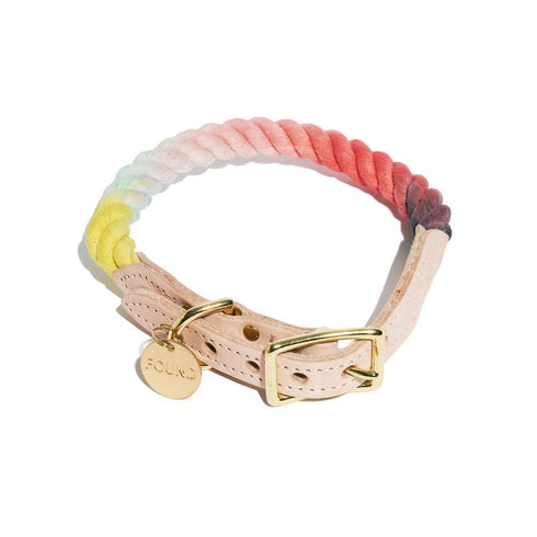 Cotton Rope Dog Collar Claude Ombre