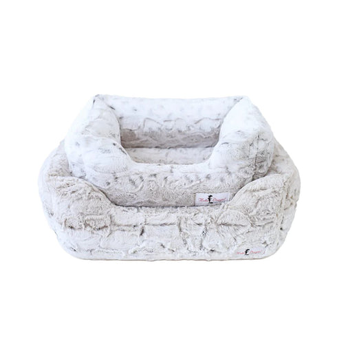 Deluxe Dog Bed Pearl Leopard