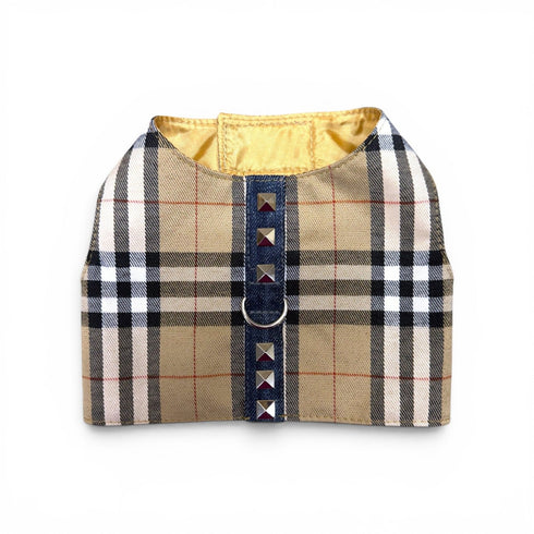 Designer Inspired British Tartan Plaid Dog Harness Vest