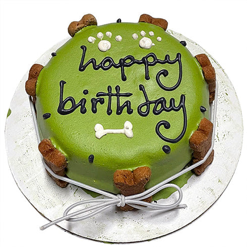 Dog Birthday Cake Green
