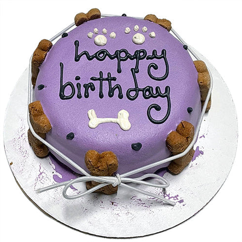 Dog Birthday Cake Purple