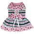 Dots & Stripes Harness Dog Dress With Matching Leash