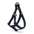 Flat Webbing Cotton Dog Harness Matte Black