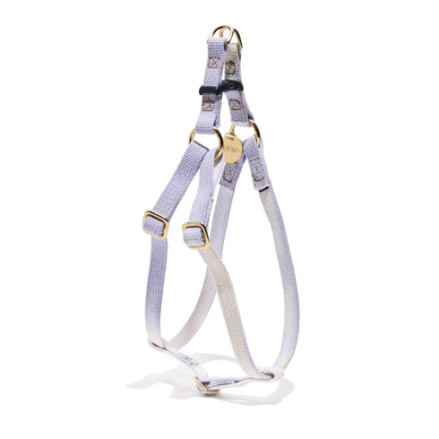 Flat Webbing Cotton Dog Harness Wisteria