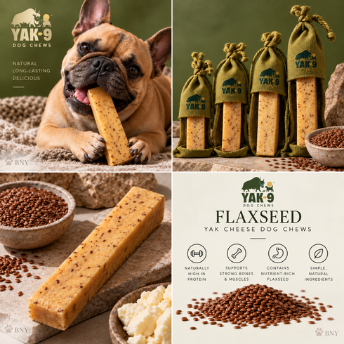 Flaxseed Yak Cheese Dog Chews