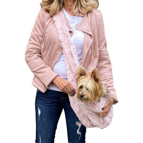 Furbaby Adjustable Sling Dog Carrier Blush