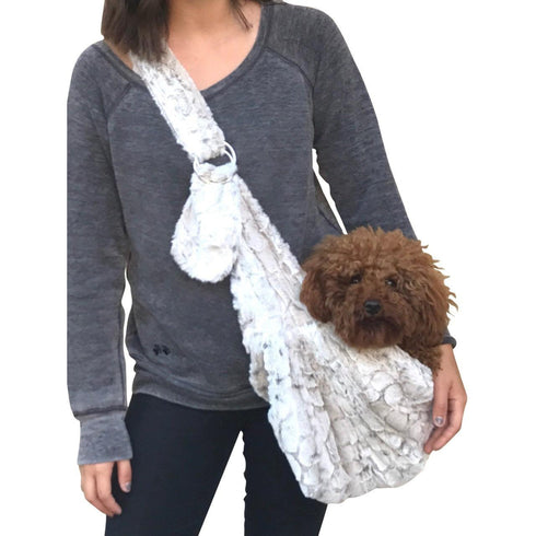 Furbaby Adjustable Sling Dog Carrier Frosted Snow Leopard