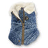 Furry Runner Dog Coat Denim