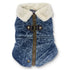 Furry Runner Dog Coat Denim