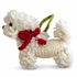 Hand Knit Dog Ornament Bichon Frise