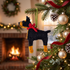 Hand Knit Dog Ornament Doberman