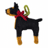 Hand Knit Dog Ornament Doberman