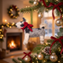 Hand Knit Dog Ornament Husky
