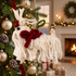 Hand Knit Dog Ornament Maltese
