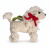 Hand Knit Dog Ornament White Poodle