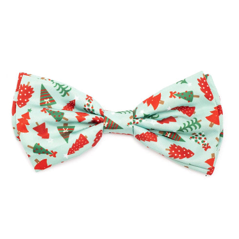 Holiday Trees Dog Bow Tie
