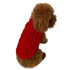 Irish Isle Handknit Mockneck Dog Sweater Red