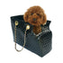 Kate Quilted Dog Carrier Black Patent