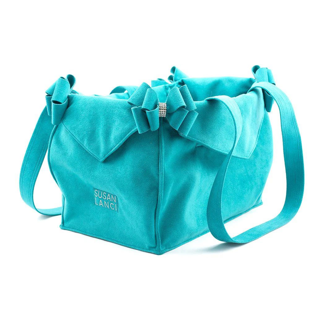 Silver Stardust Mint & Bimini Blue Double Nouveau Bow Luxury Carrier main image 1