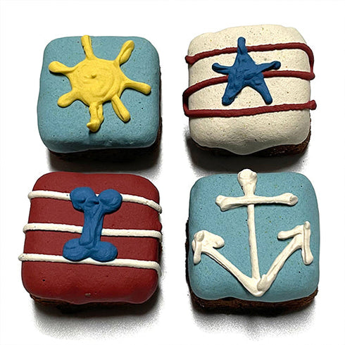 Nautical Brownie Bites Dog Treats