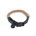 Nylon Rope Dog Collar Matte Black/Natural