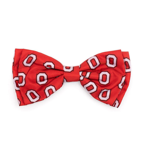 Ohio State Dog Bow Tie Tossed Block O