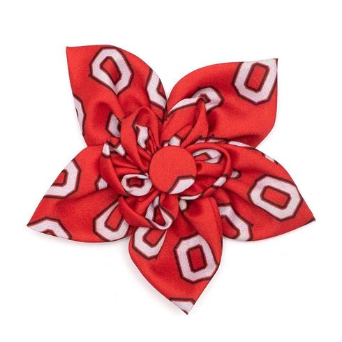 Ohio State Dog Collar Flower Tossed Block O
