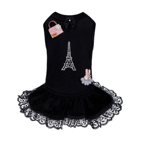 Paris Dog Dress Black