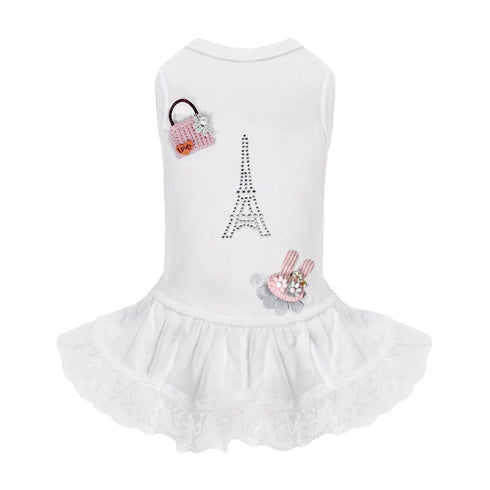 Paris Dog Dress White