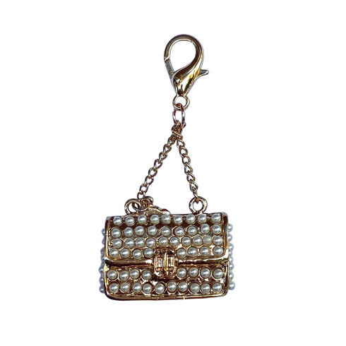 Pearl Purse Dog Collar Charm