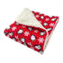 Penguins & Snowflakes Flannel Dog Blanket Red