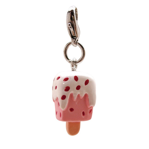 Poly 3-D Strawberry Popsicle Dog Collar Charm