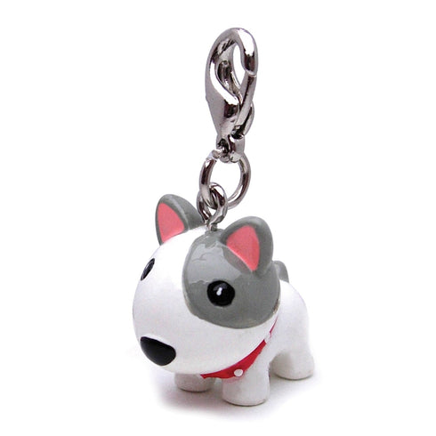Poly 3-D Tough White Pup Dog Collar Charm