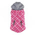 Quilted Dog Sweatshirt Hoodie Pink/White