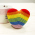 Rainbow Heart Crochet Dog Toy