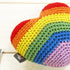 Rainbow Heart Crochet Dog Toy
