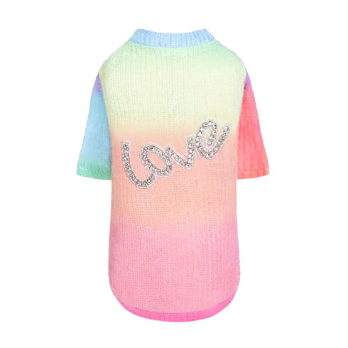 Rainbow Love Dog Sweater