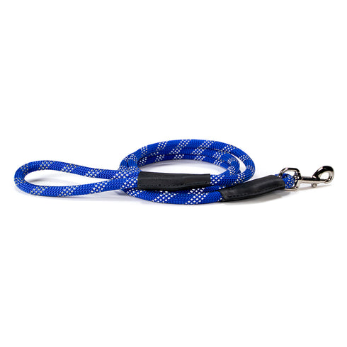 Reflective Rope Dog Leash Electric Blue