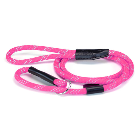 Reflective Slip Rope Dog Leash Pink