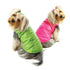 Reversible Puffer Dog Vest Lime/Pink