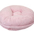 Round Bagel Mink Dog Bed Baby Pink