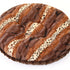 Round Bagel Mink Dog Bed Brown/Gold/Chocolate