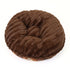 Round Bagel Mink Dog Bed Brown/Gold/Chocolate