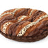 Round Bagel Mink Dog Bed Brown/Gold/Chocolate
