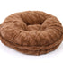 Round Bagel Mink Dog Bed Capuccino